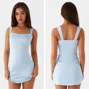 NWT Peppermayo - Odette Satin Mini Dress - Blue